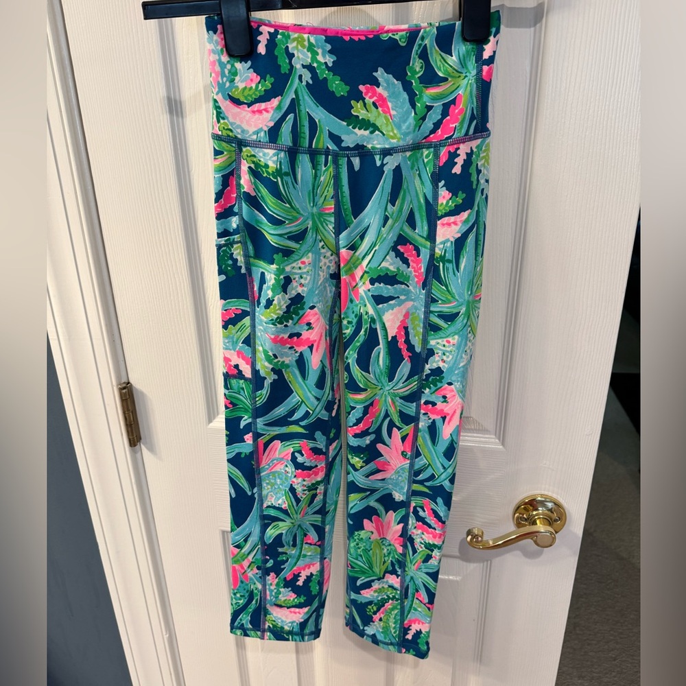 Lilly Pulitzer Pink and Blue Patterned Leggings